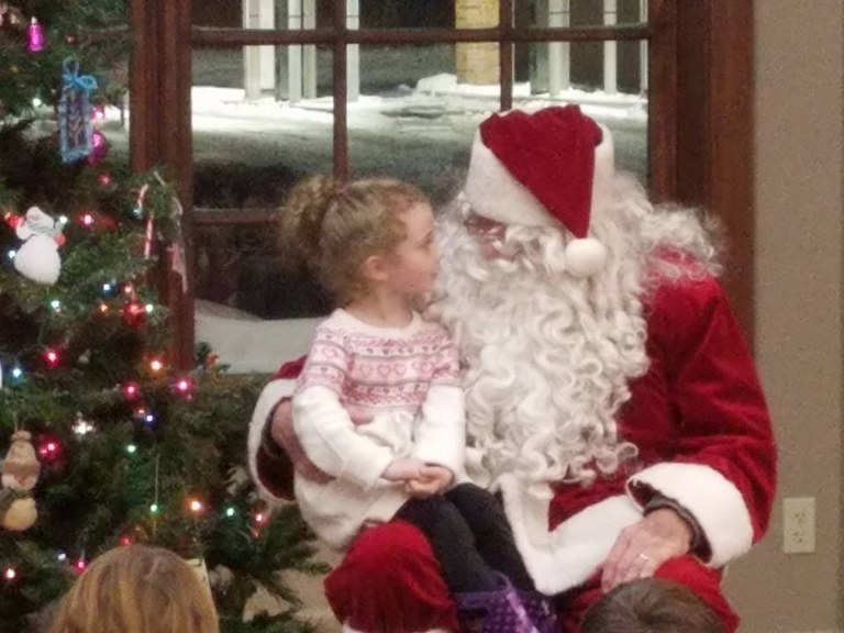 Santa and little girl
